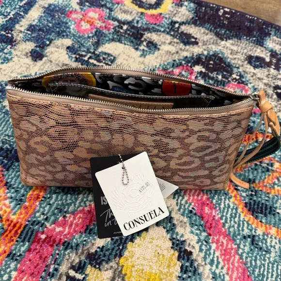 Consuela Iris Leopard Print Clutch in Iridescent - Picture 2 of 15